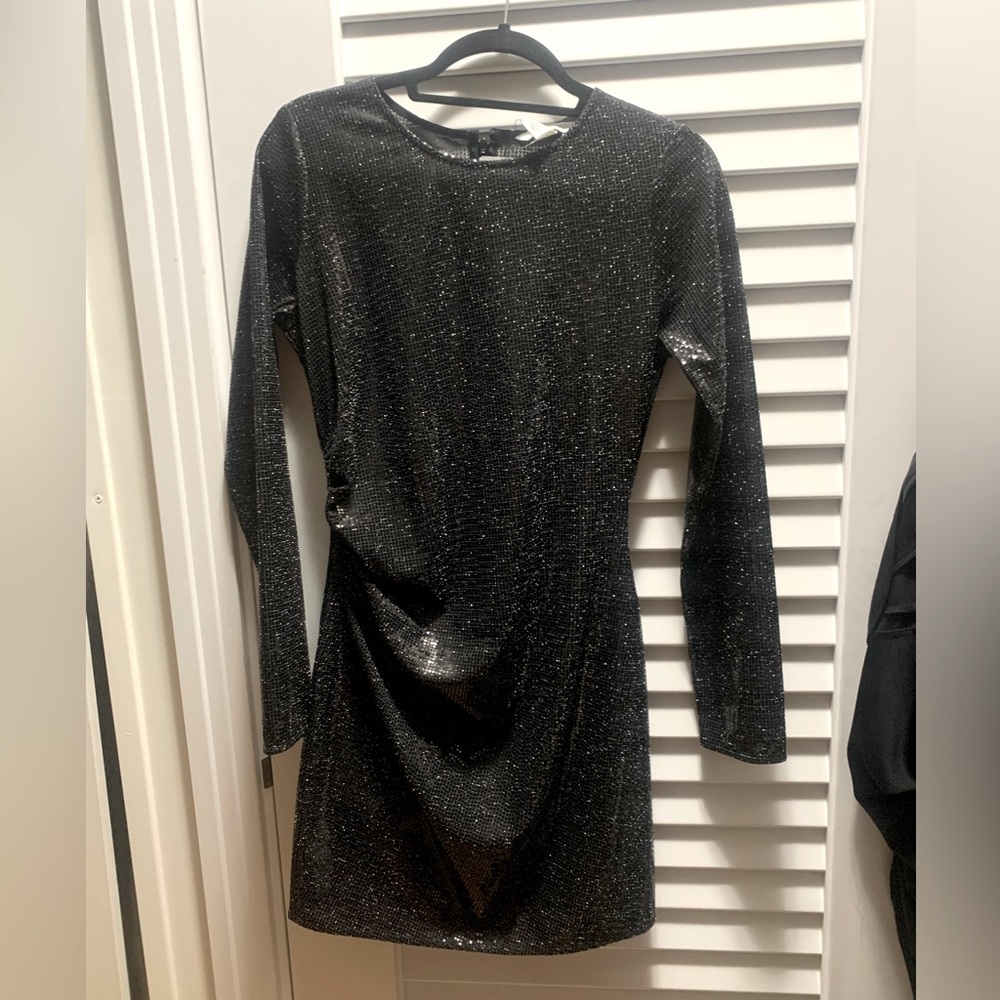 H&M mini dress gray/silver.